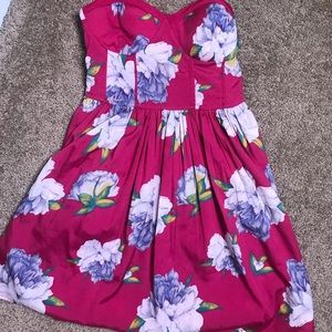 Pink floral baby doll dress!